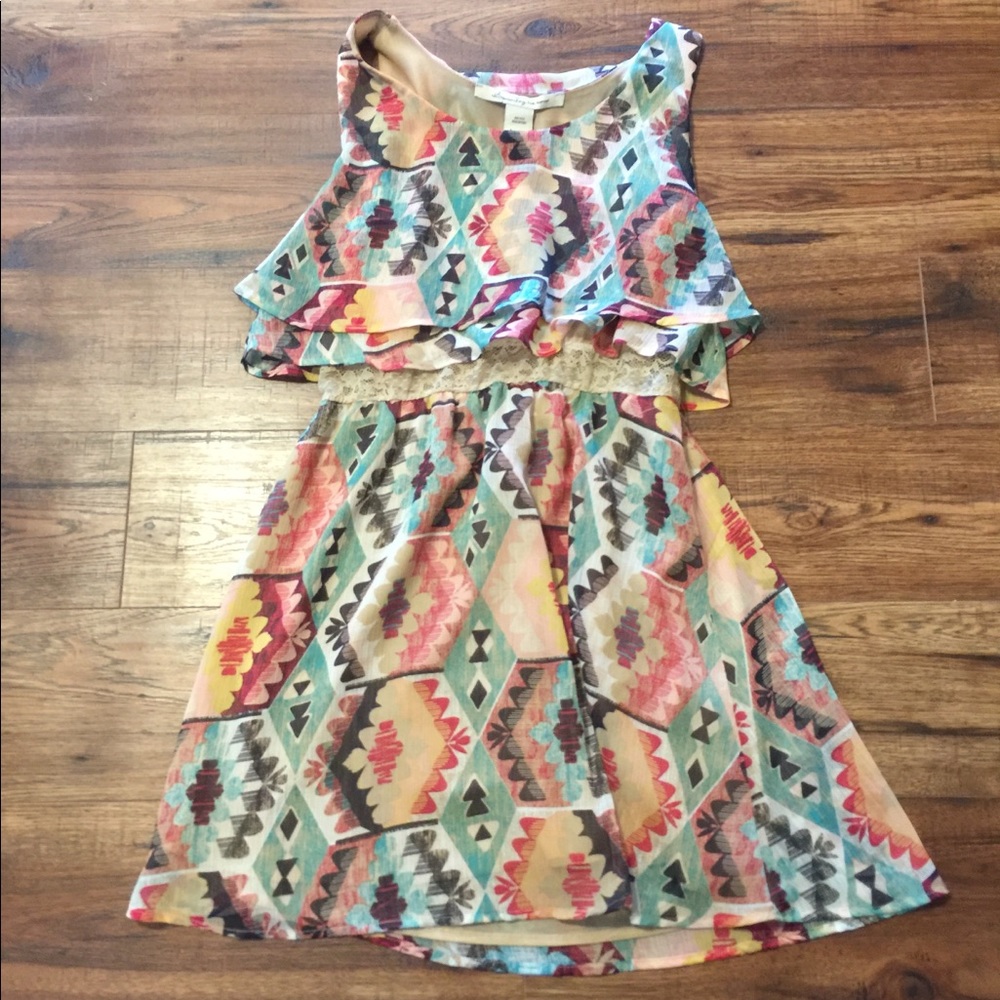 American rag dress with lace detailing.